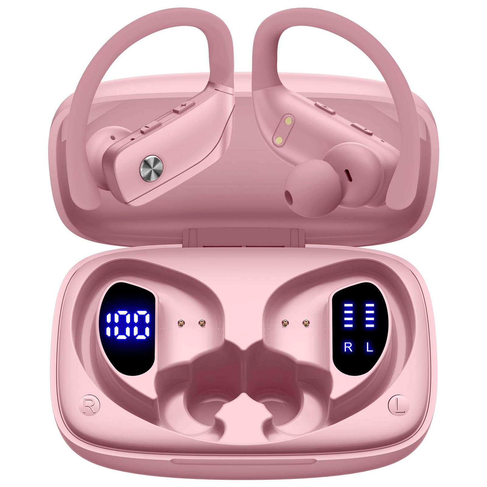 Bluetooth Headphones With 80h Playtime Led Display ...