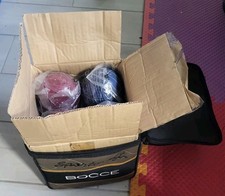 Sportcraft Bocce Ball Set Blue/Red with Cotton Bag