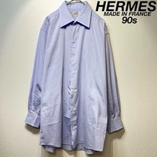 90s HERMES All-over embroidered Serie design shirt, size 40