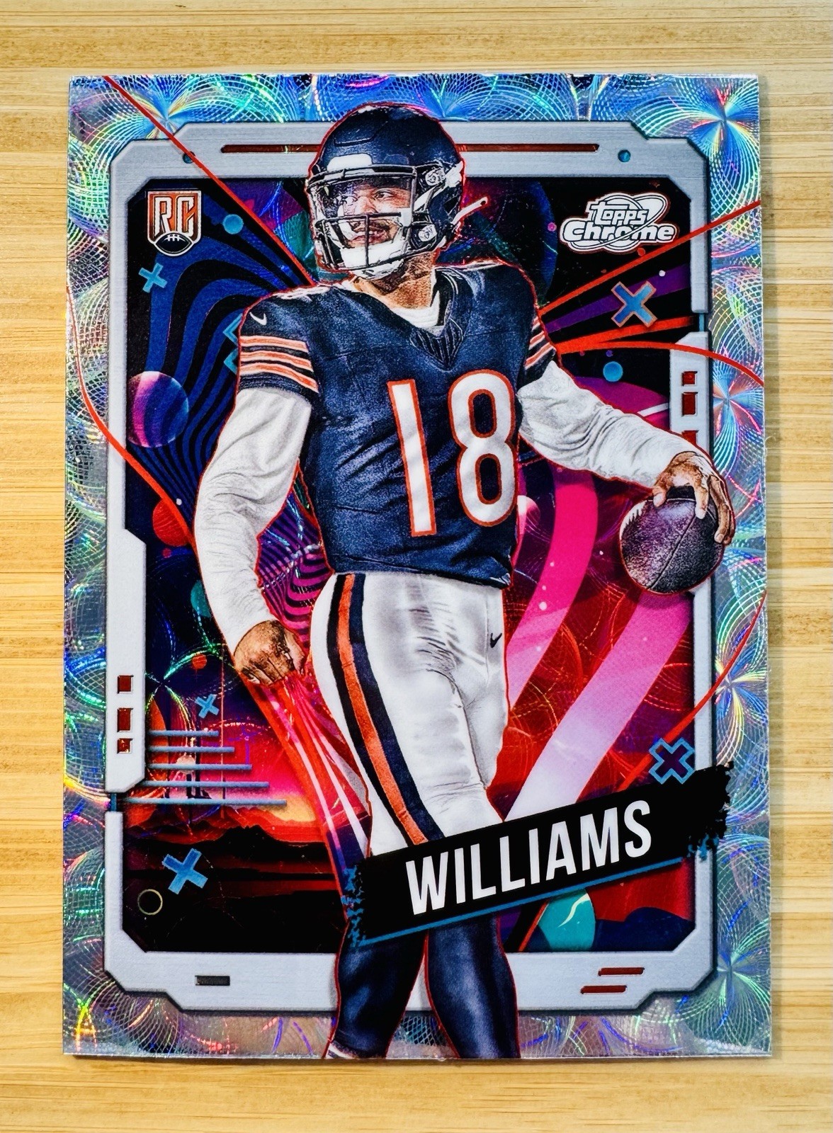 2024 Topps Cosmic Chrome Caleb Williams Nucleus Refractor Rookie RC #118 Bears
