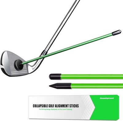 2 Pack 40'' Golf Alignment Sticks with Magnetic Golf Club Alignment Rod,Visua...