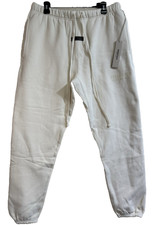 Essentials Fear of God Men  s Cuffed Sweatpants Egg Shell Size L   FOG Essentials