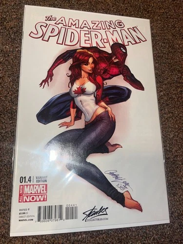 Amazing Spider-Man 1.4 (2014), J Scott Campbell Fan Expo Color Variant, NM-