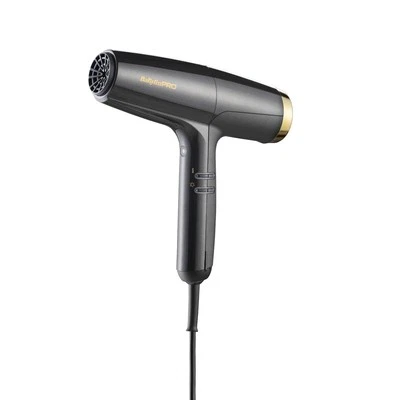 BABYLISS PRO BaBylissPRO Falco Haartrockner Digital Highspeed Grau/Gold BAB8550E