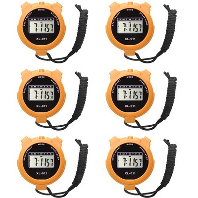 6er Pack Multifunktion Elektronische Digitale Sport Stoppuhr Timer, Groß Schwarz 