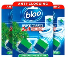 Image of Bloo Toilet Blocks Limescale Prevention, 2cout Pack Of 3