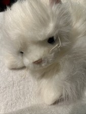 Ty Classic SUGAR White Persian Cat 12" Plush 2001 Blue Eyes Vintage Stuffed Toy