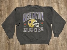 Vintage University Washington Huskies Crewneck Sweatshirt Rose Bowl Large