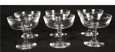 STEUBEN Glass Champagne Martini Sherbet Glasses 7725 Set of 6 Mint