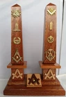 Masonic  2 wooden  columns