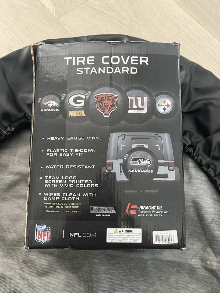 NFL Kansas City Chiefs Jeep Cubierta de Neumático de Repuesto Estándar NFL Calibre Pesado Vinilo Nuevo Foto 4 de 4