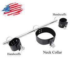 Open Leg Bar Neck Collar Handcuffs Wrist Cuffs Slave Bondage Cosplay Device BDSM