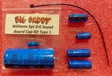 Sound Board Capacitor Repair Kit For Williams System 3-6 Pinball Machines-Type 1