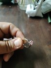 1.0 Ct Round Cut Pink Moissanite Solitaire Ring S925 Silver Size 7 W/ GRA Cert — photo 3