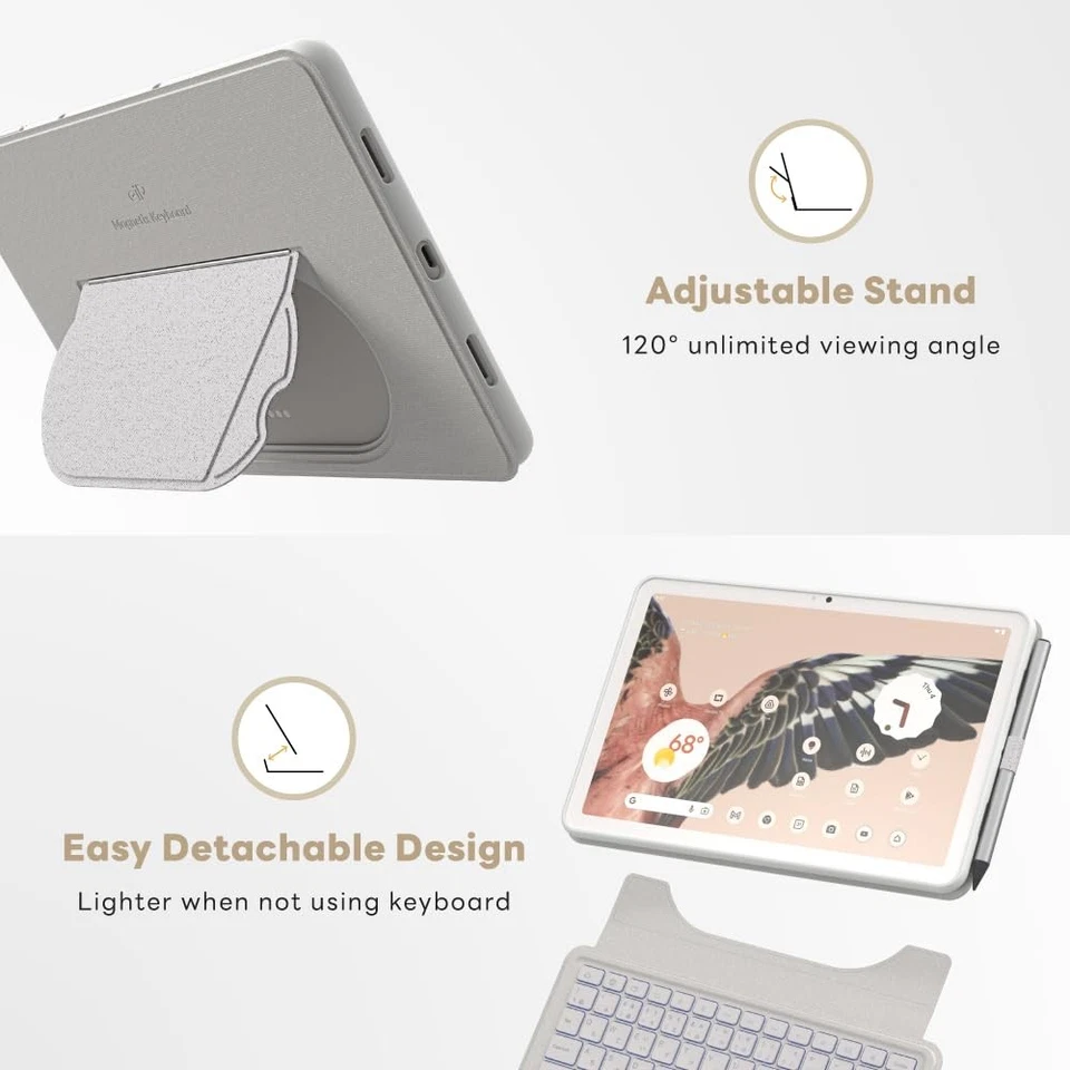 Magnetix Keyboard Case for Google Pixel Tablet 11 inch (2023), Adjustable Vie... - Image 3 of 4