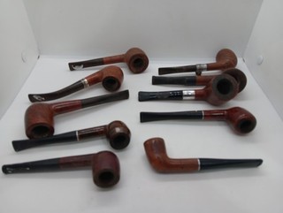 vintage tobacco pipe lot Of 10. Whitehall Hialeah All Used Some Unmarked