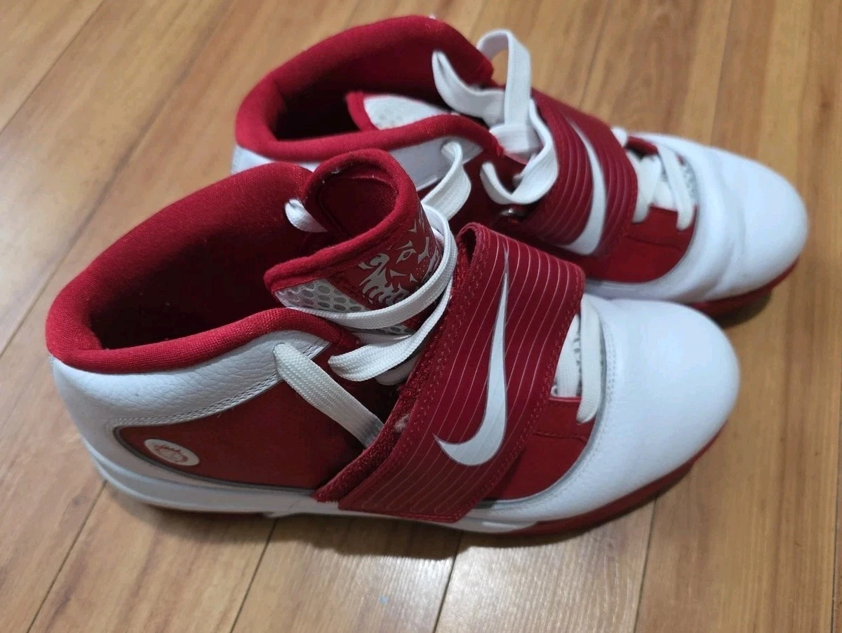Nike Lebron James Soldier IV 407630-110 Basketball Dark Red White 2010 Mens 17 Nike Zoom LeBron Soldier IV 407630-108 White Red Size 16.5  main image 3