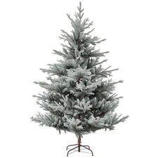 HOMCOM 6ft Artificial Nordic Pine Christmas Tree with Snow, Easy Assembly