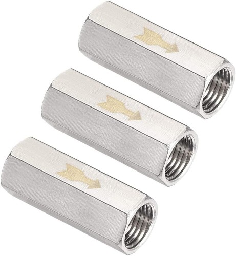 One Way Air Check Valve 1/4'' Femal Threaded Full Ports Brass 1/4 Inch,