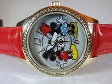 Disney Accutime Womens Vintage Minnie Mouse Watch Love Mickey  Minnie -HTF-New