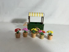 Calico critters/sylvanian families Flower Cart With Flowers