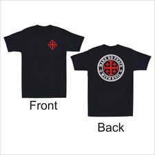 Make No Peace with Evil Knight Templar Jerusalem Cross Front & Back Mens T-Shirt