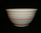 Vintage McCoy Pottery Pink & Blue Stripe 8" Nesting Bowl Oven Ware USA