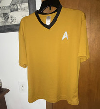 Kellogg's Star Trek Kirk Żółta koszula z dekoltem w serek Dorosły XL