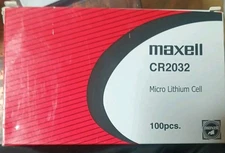 100 PACK MAXELL CR2032 3V Lithium DL2032 ECR2032 (use by 2026) FREE SHIP