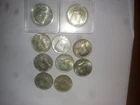 10 TOTAL.  JFK Kennedy Half Dollars