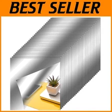 30 Flexible Mirror Sheets Adhesive Home Wall Decor