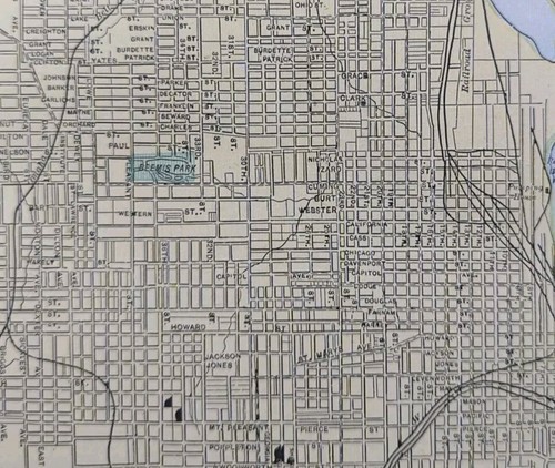 Vintage 1895 OMAHA NEBRASKA Map 14"x11" ~ Old Antique Original SPRING LAKE PARK - Picture 10 of 15