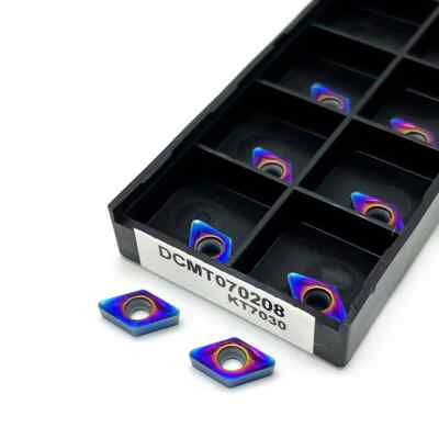 Nano Blue Tool DCMT070204 10pcs CNC Carbide Insert Turning Knife Blade Internal