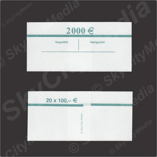 Banderolen für neue Euro Geldscheine wahlweise 5 €-500 € Geldbündel 20 Banknoten - Bild 8 von 10