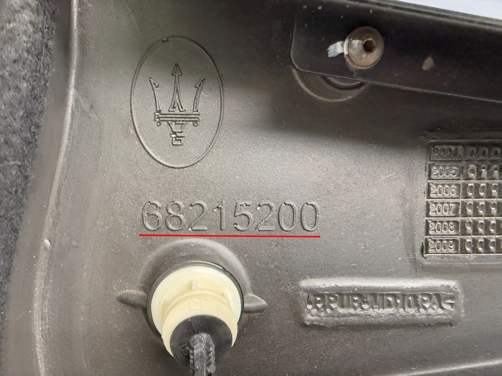 P501148 2003-2013 Maserati Quattroporte Rear Interior Door Panel Passenger Side