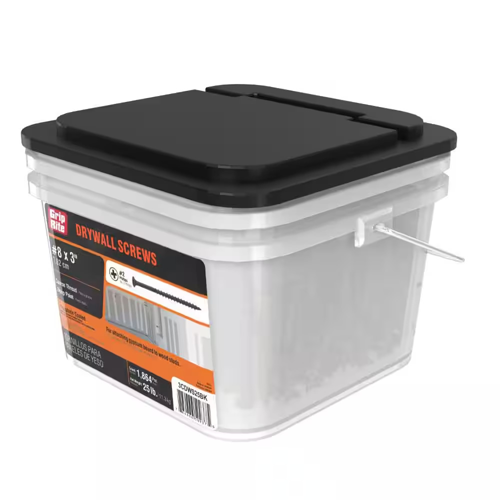 Drywall Screws 8 X 3 In Philips Bugle-Head Coarse Thread Sharp Point (25 lbs/Pk)