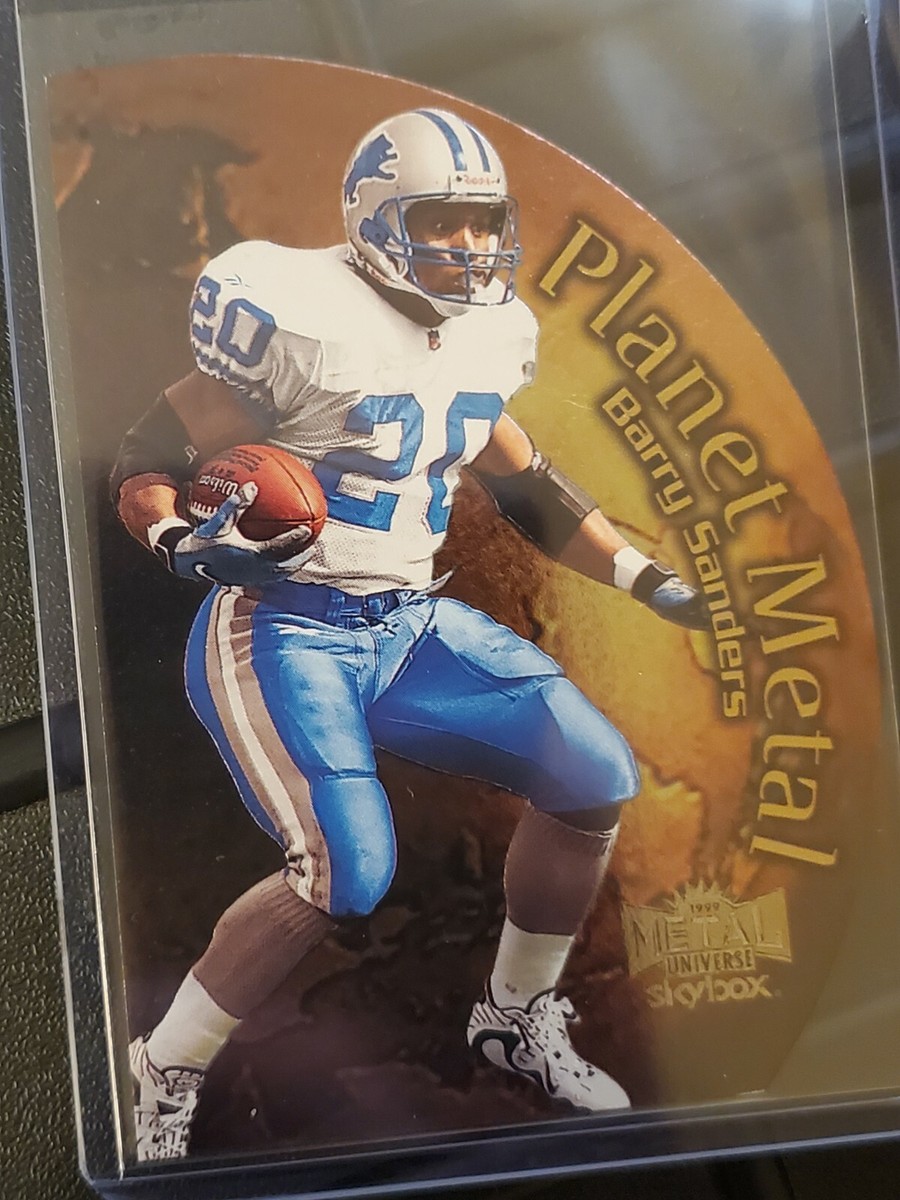1999 Skybox Planet Metal Die Cut #9 Barry Sanders Detroit Lions NM 