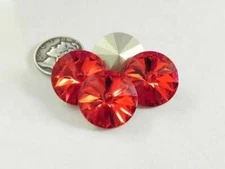 Light Siam F (39ss, 47ss, 12mm) Swarovski 1122 Rivoli Stones