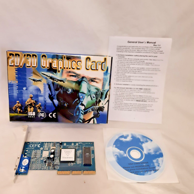 VINTAGE S3 - 2D/3D Savage IX 8mb AGP 2X VGA VIDEO CARD Asvgb1-8m