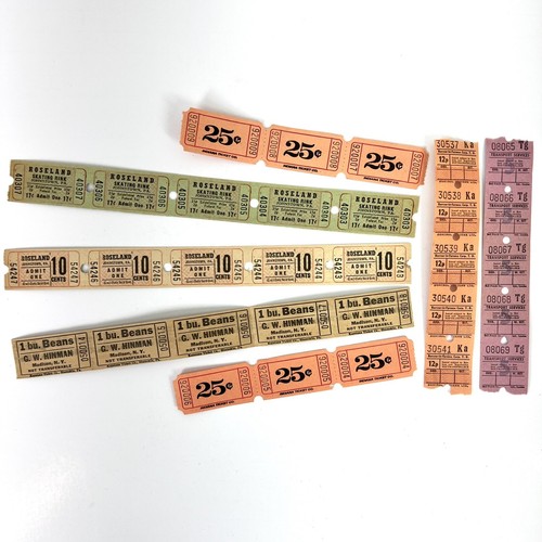 Vintage Ticket Mix Lot of 31 Bus, Beans, Ice Skating Ephemera Paper Junk Journal - Picture 2 of 9