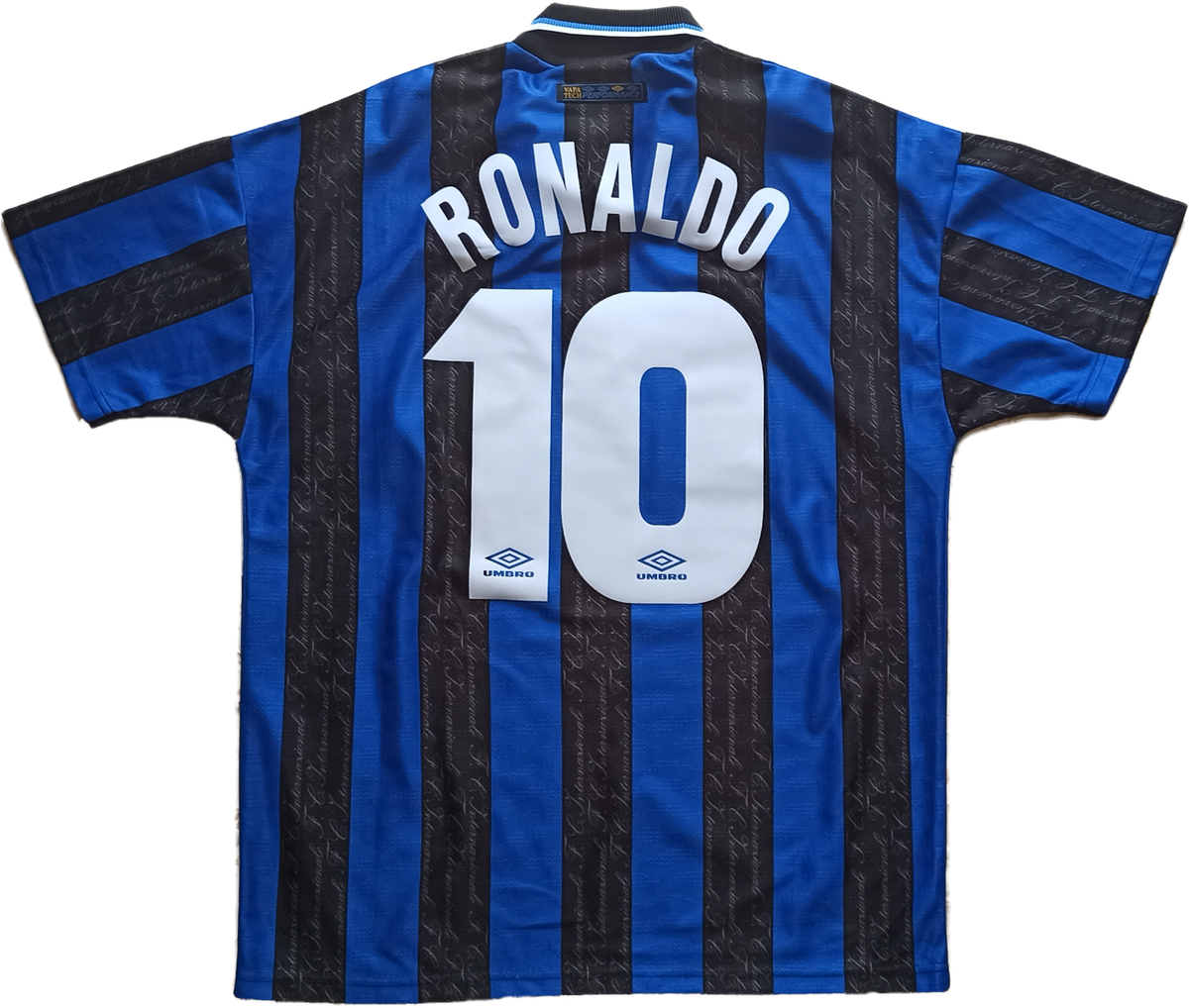 maglia calcio match worn vintage Inter Ronaldo Umbro Pirelli 1997