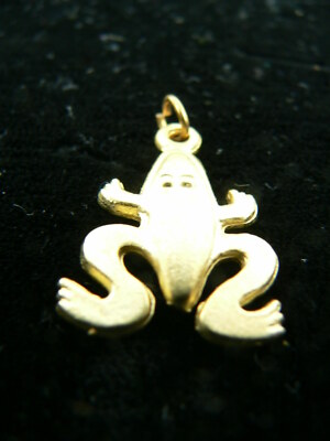 24 Karat vergoldeter Anhänger El Dorado Carakas FROSCH NEU Gold vergoldet