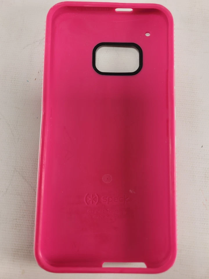 Funda trasera para teléfono Speck Candy Shell para HTC One M9 - blanca/rosa Foto 2 de 3