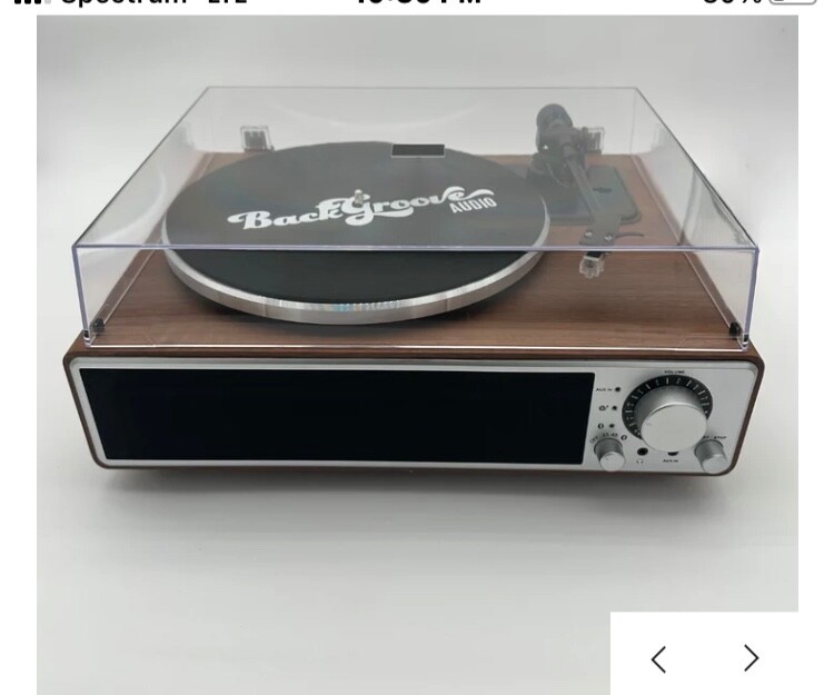 Bluetooth Belt Drive Turntable with AccuTRAK CS-62 Back Groove System