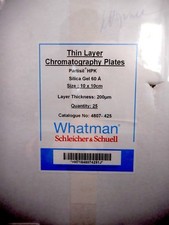 WHATMAN Glass Partisil HPK Silican Gel 60 A 10 x 10cm 200μm Thickness QTY. 25