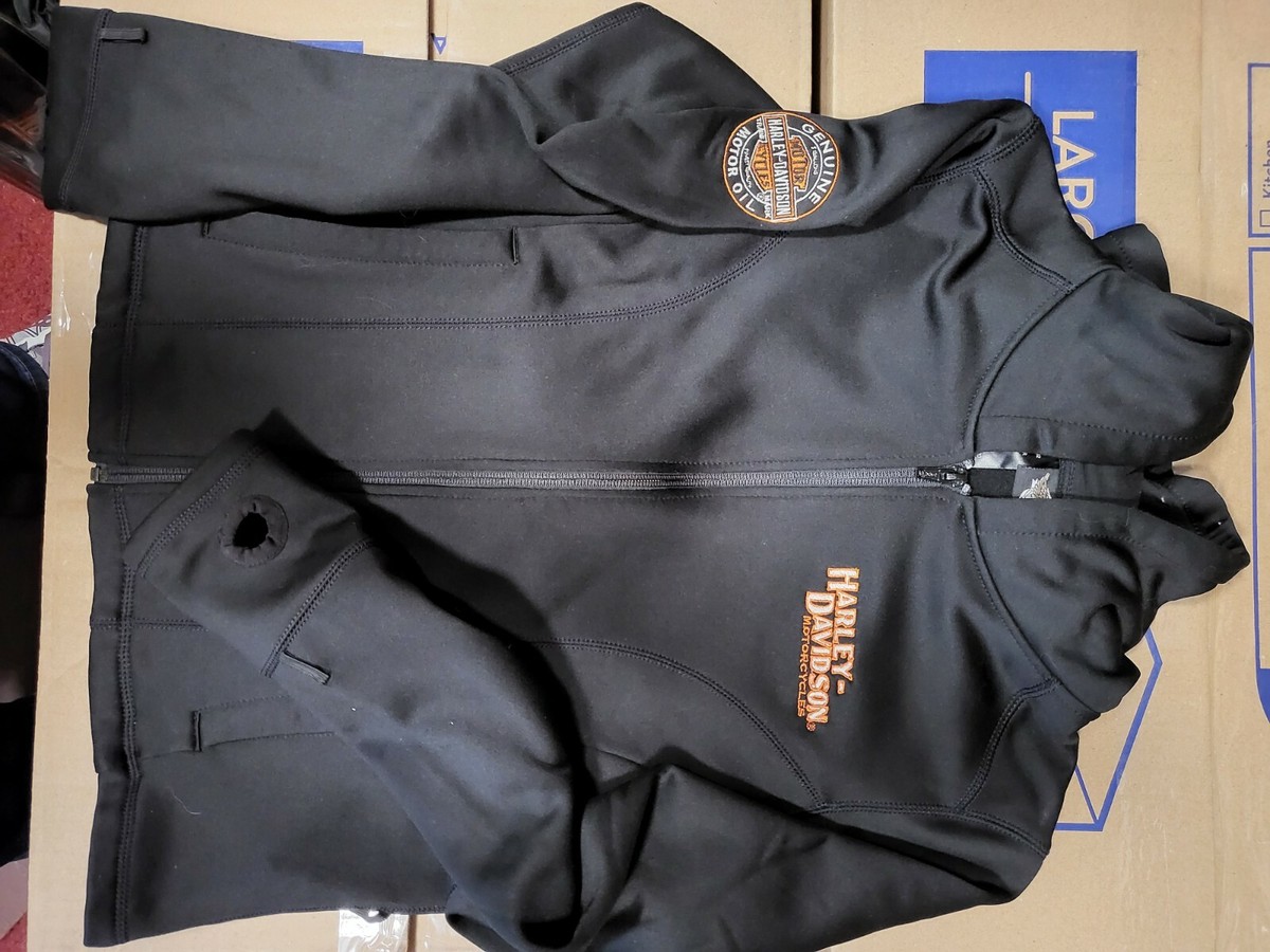 Harley-Davidson Miss Enthusiast Leather Jacket w/ Hoodie Inside 