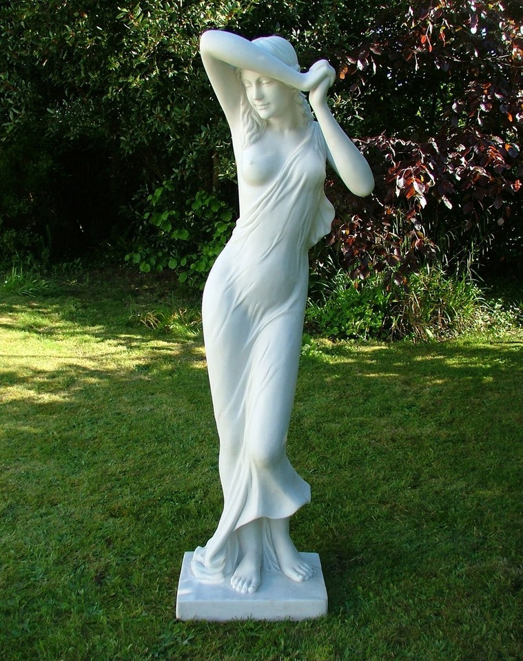 Shy Maiden 85cm Marble Resin Garden Statue eBay