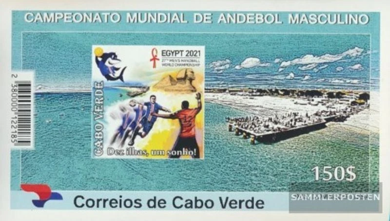 Cabo Verde Bloque 51 (completa edición) nuevo con goma original 2021 balonmano-W - Imagen 1 de 1