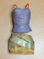 Barbie My Scene Golden Bling Chelsea Doll s Outfit Purple Orange Top Skirt Rare