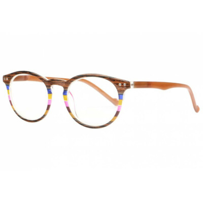 Lunettes Loupe Rondes Bois Marron Classe Fozza-Dioptrie 2,5